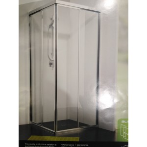 Australia Custom made Fully Framed Corner Sliding Shower Screen (1100-1200) * (1100-1200) * 1900